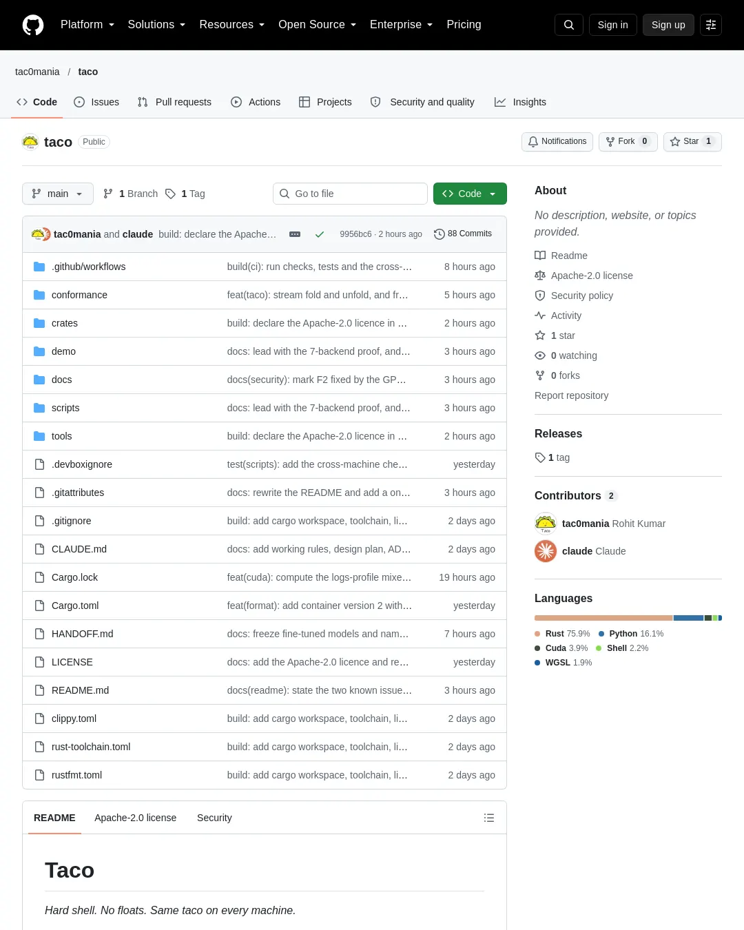 원문 캡처 · github.com