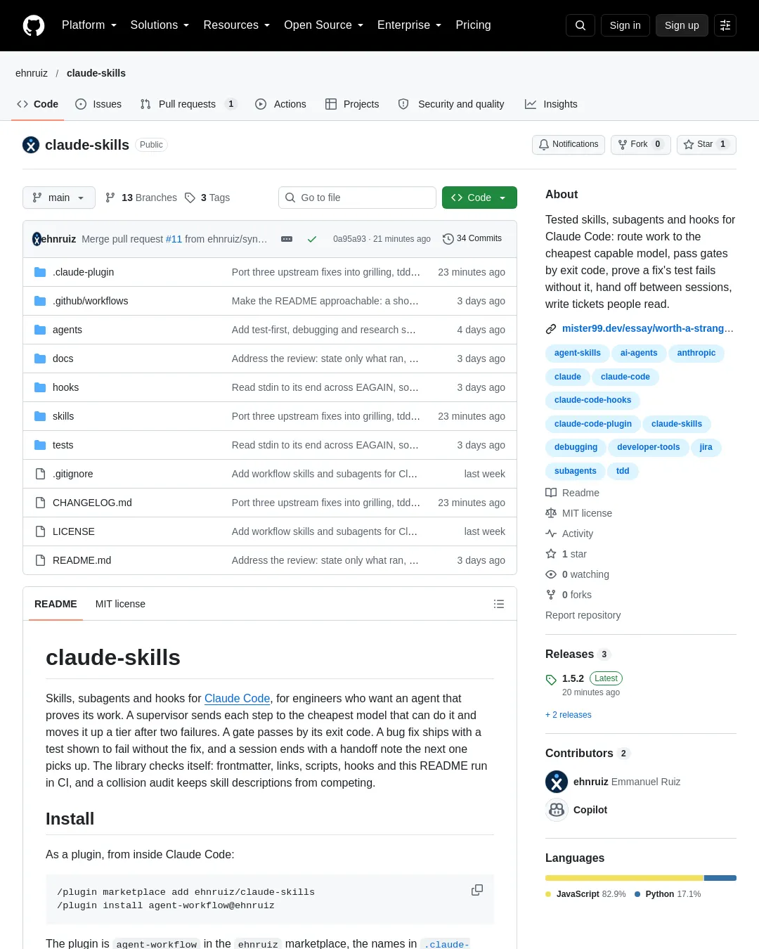 원문 캡처 · github.com