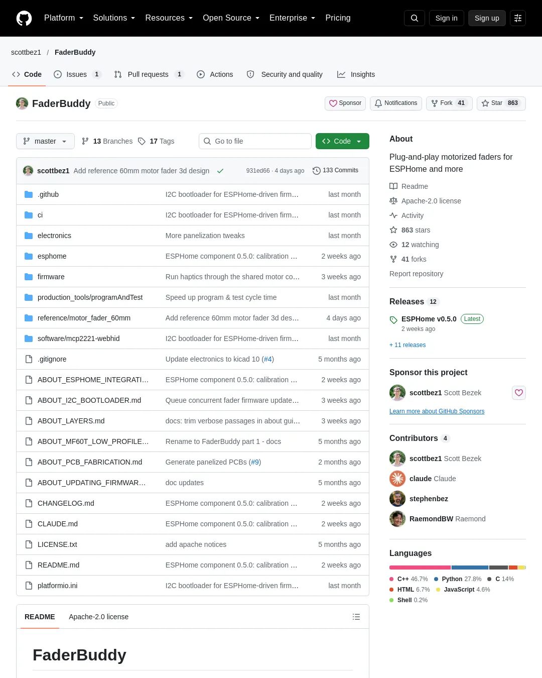 원문 캡처 · github.com