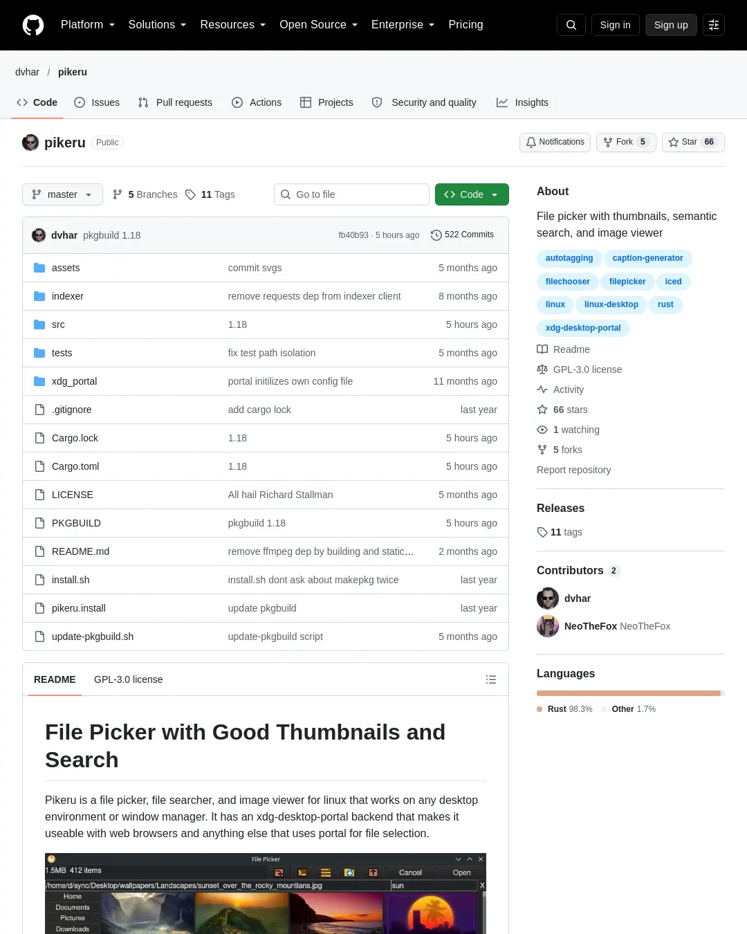 원문 캡처 · github.com