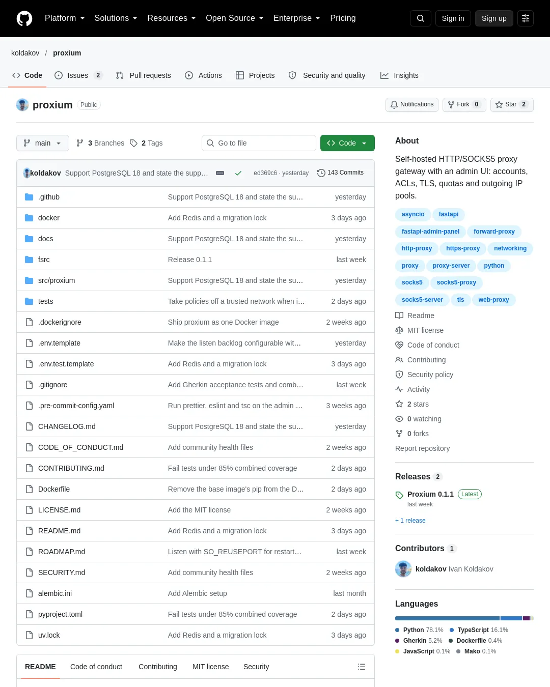 원문 캡처 · github.com