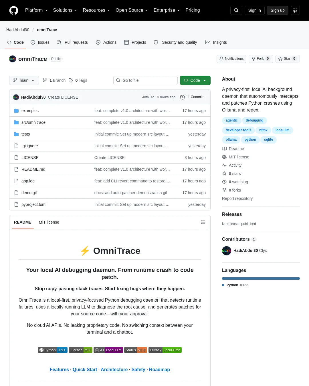 원문 캡처 · github.com