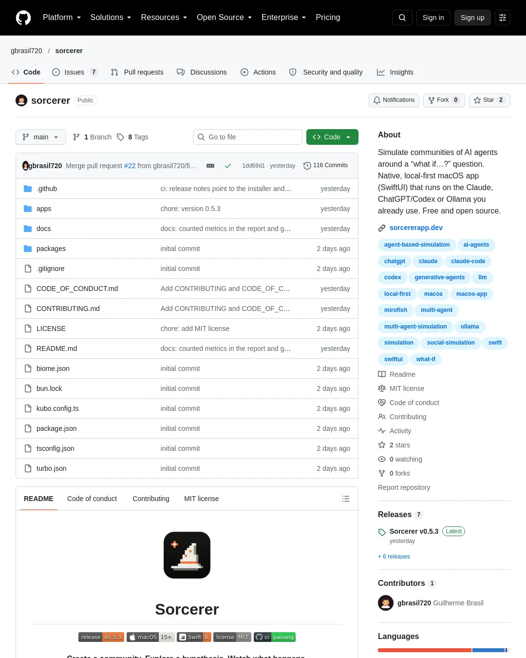 원문 캡처 · github.com