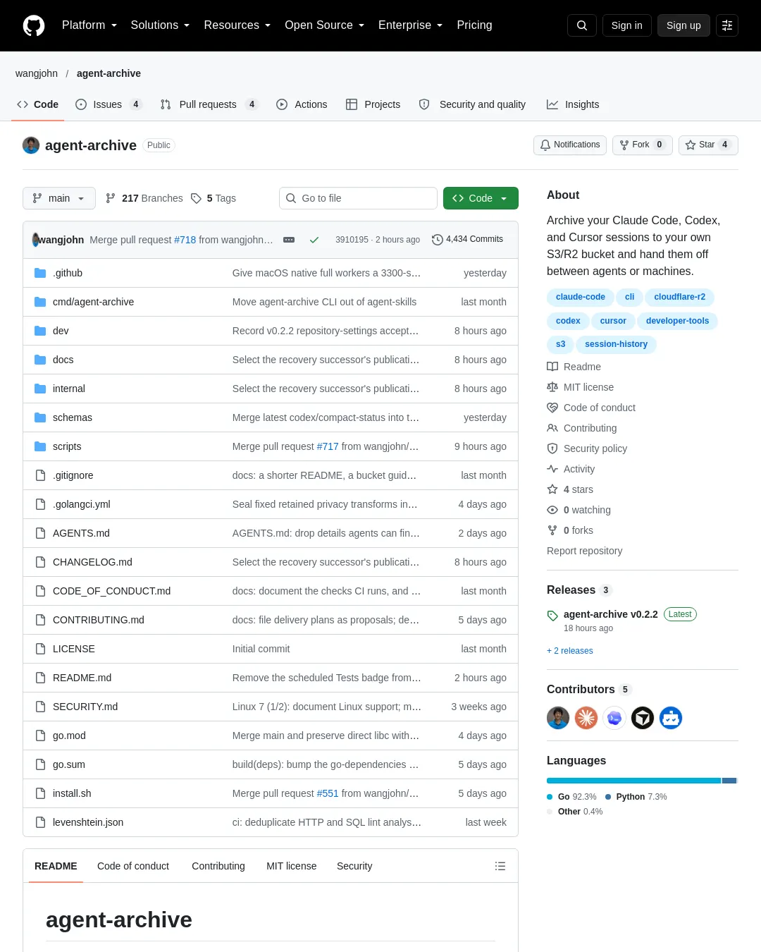 원문 캡처 · github.com