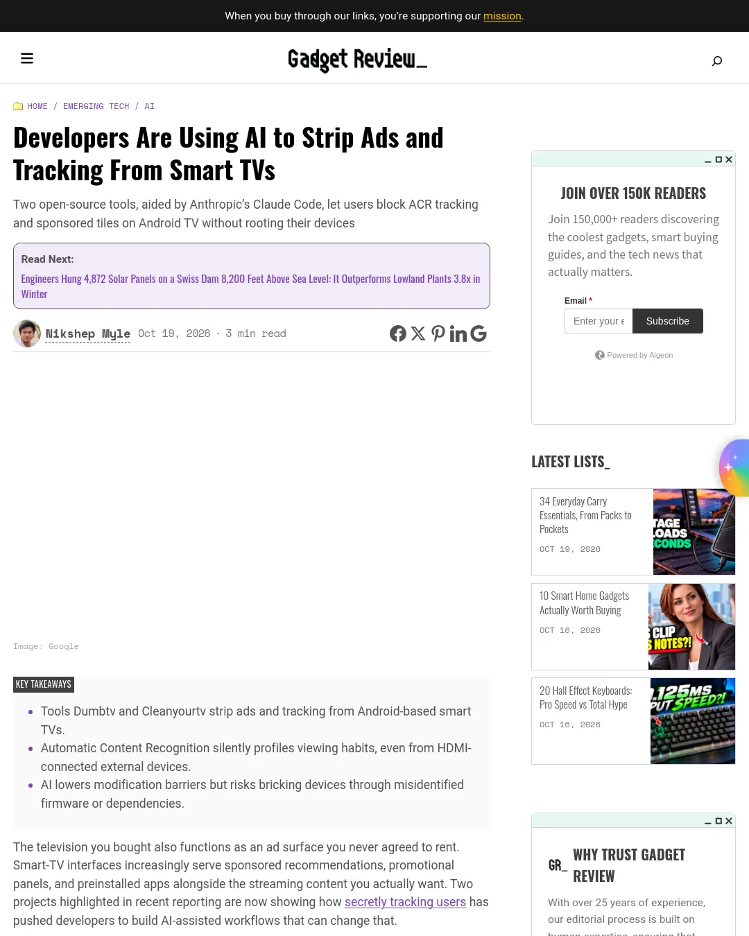 원문 캡처 · gadgetreview.com