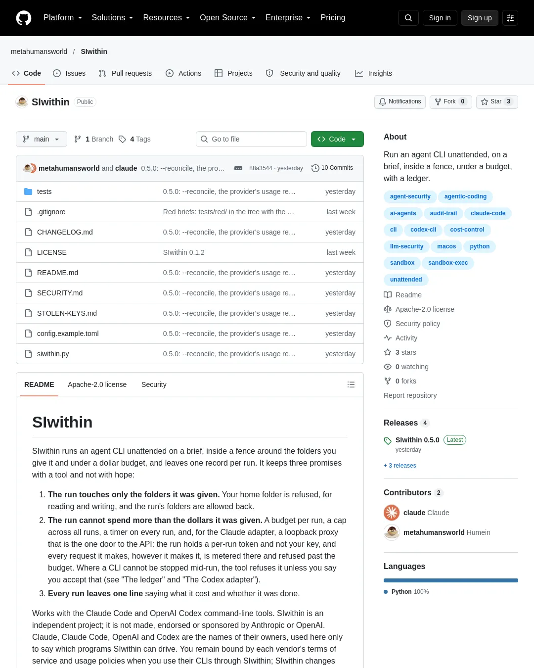 원문 캡처 · github.com
