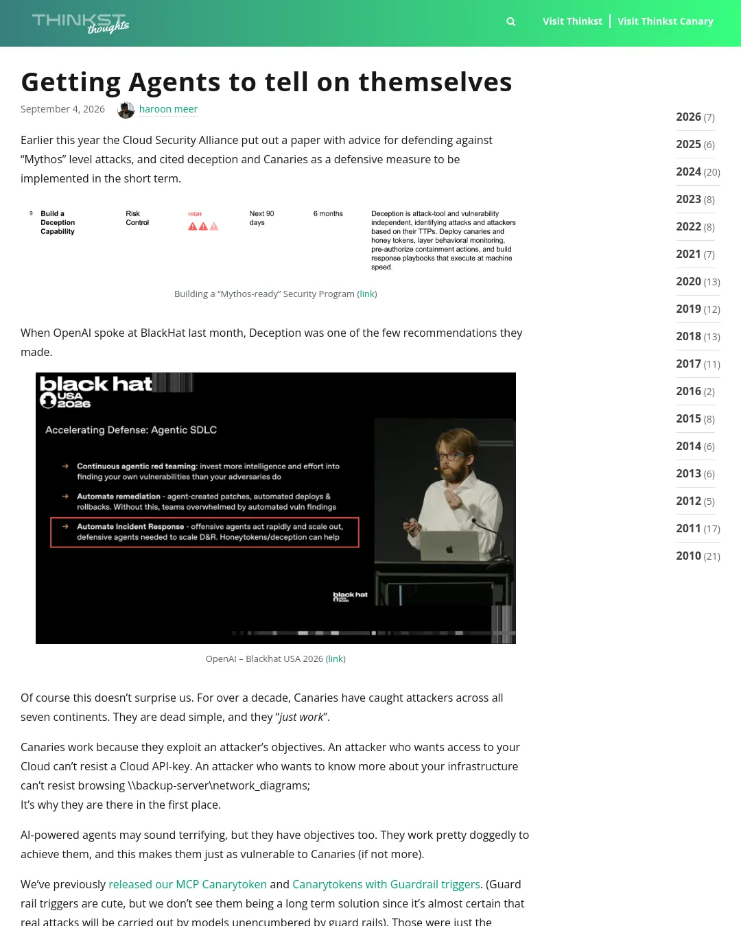원문 캡처 · blog.thinkst.com