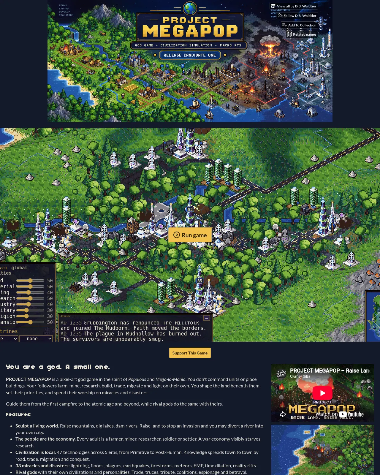 원문 캡처 · waldtier.itch.io
