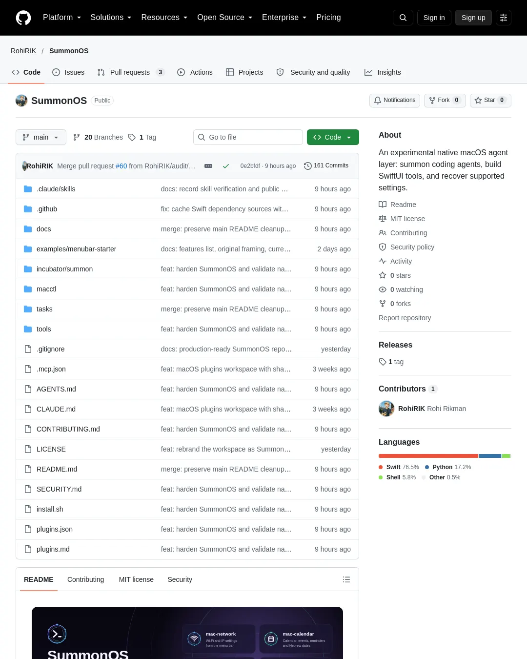원문 캡처 · github.com