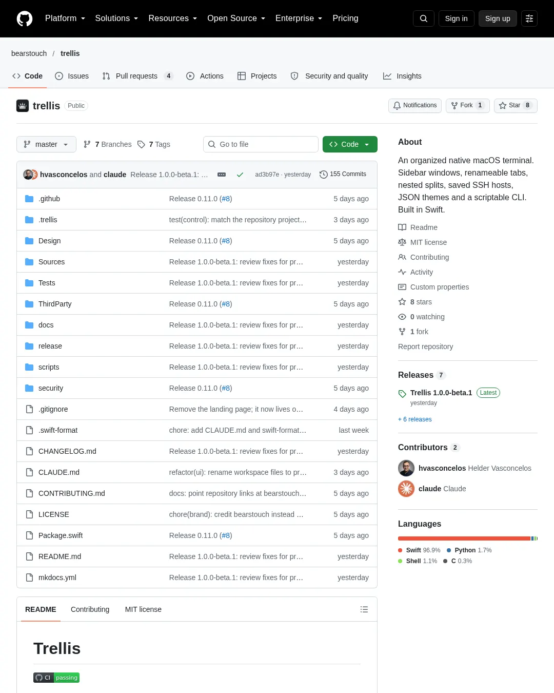 원문 캡처 · github.com