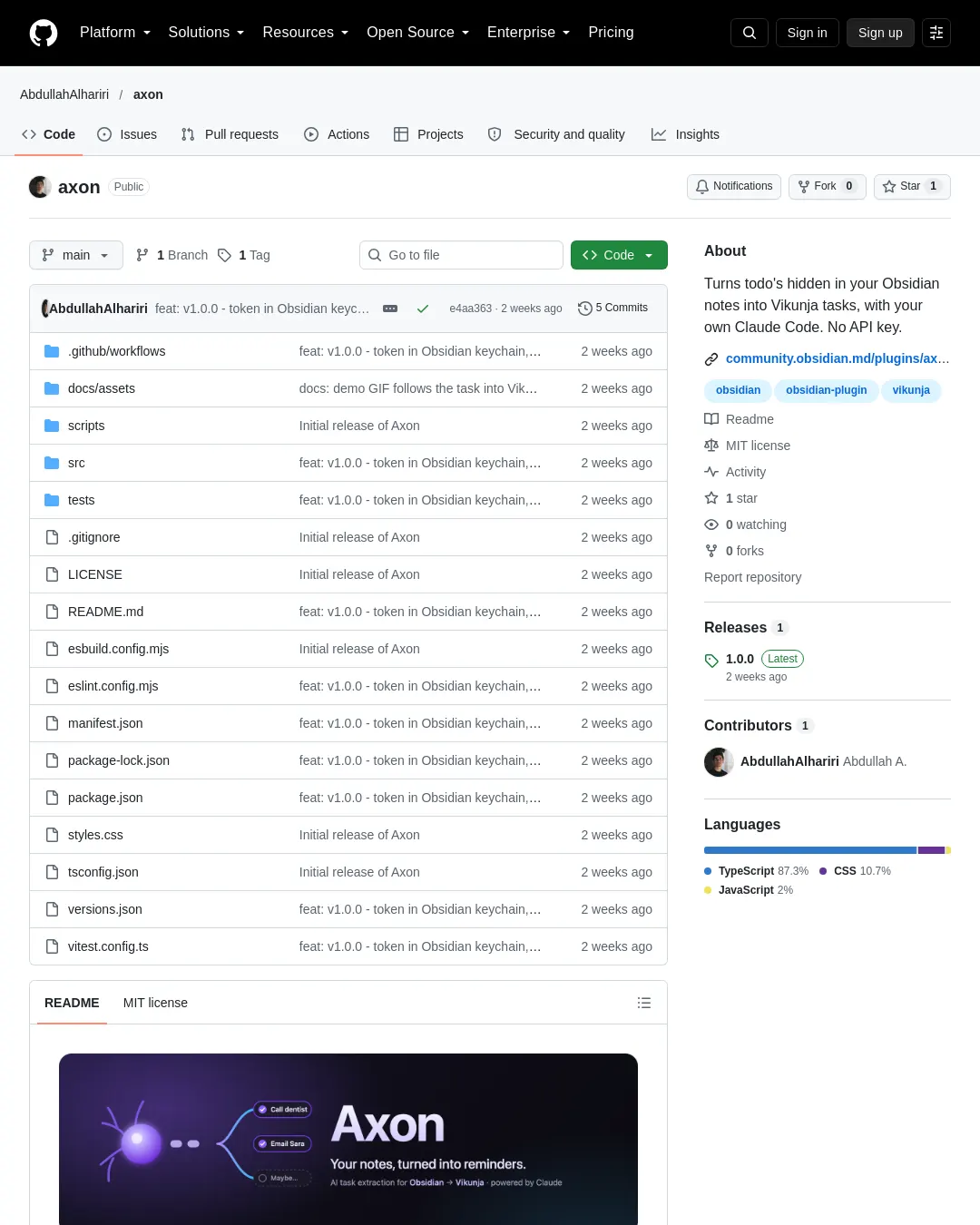 원문 캡처 · github.com