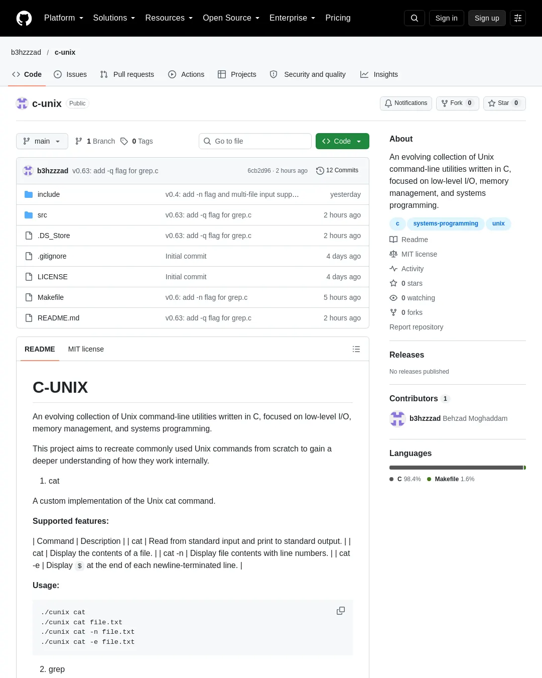 원문 캡처 · github.com