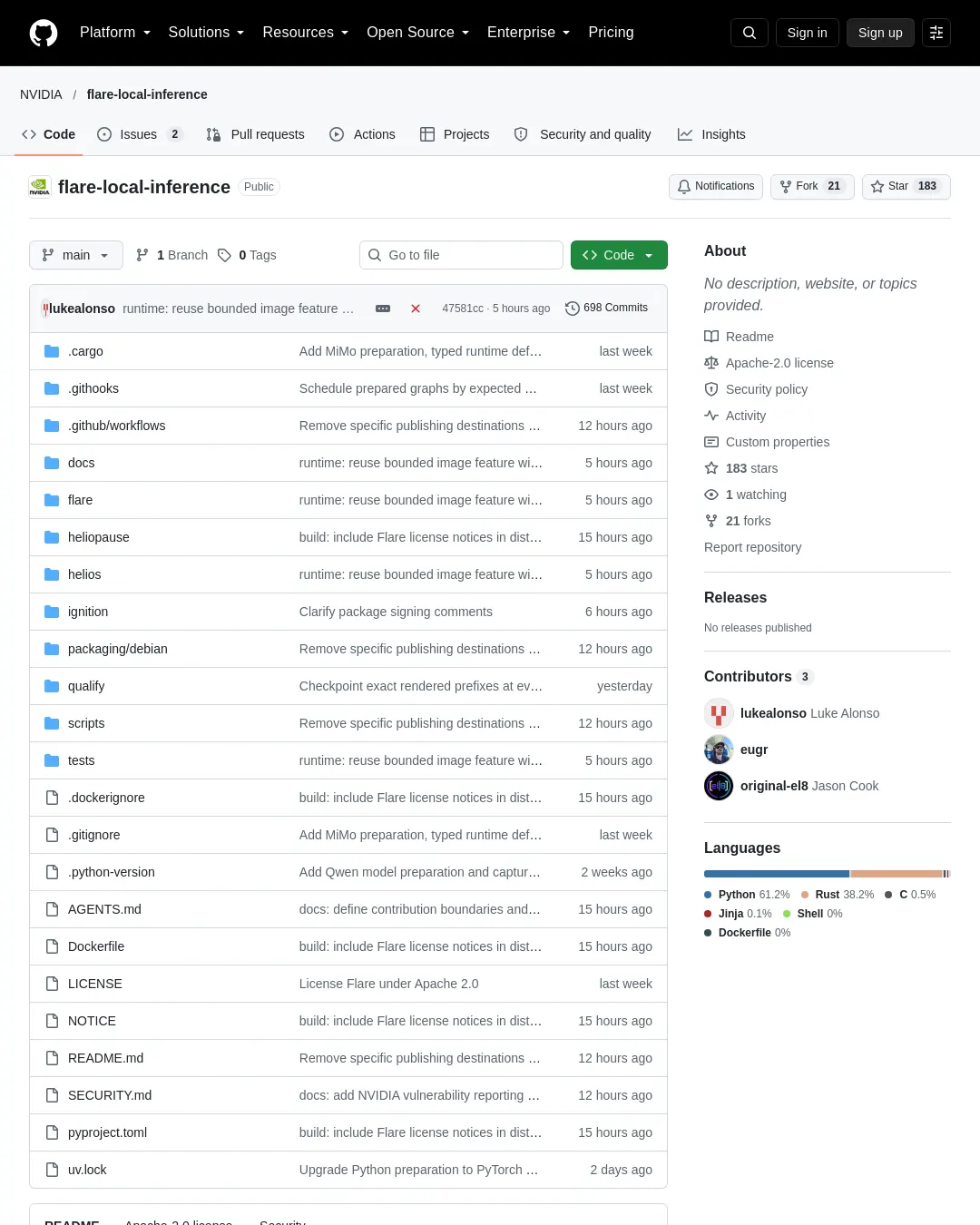 원문 캡처 · github.com