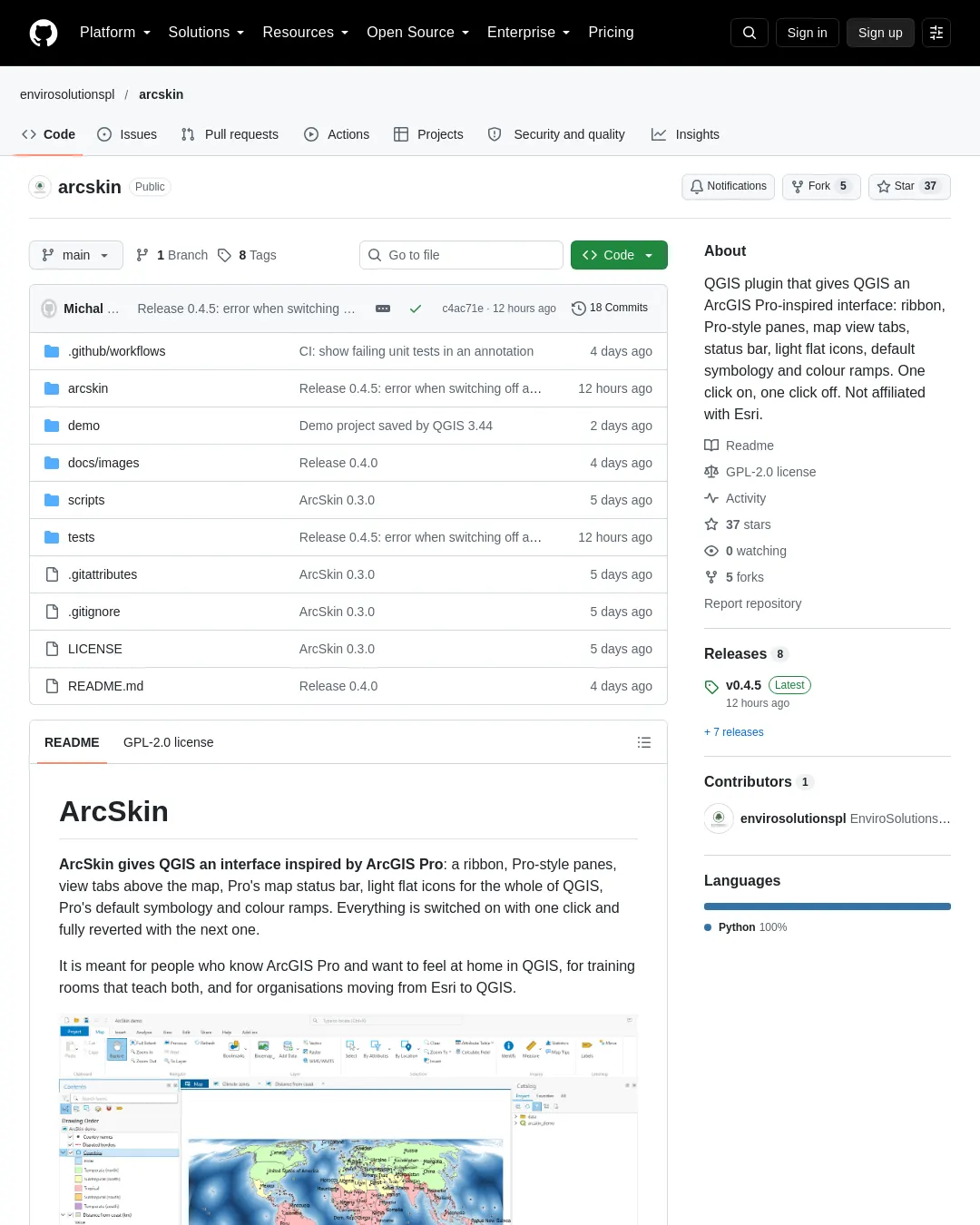 원문 캡처 · github.com