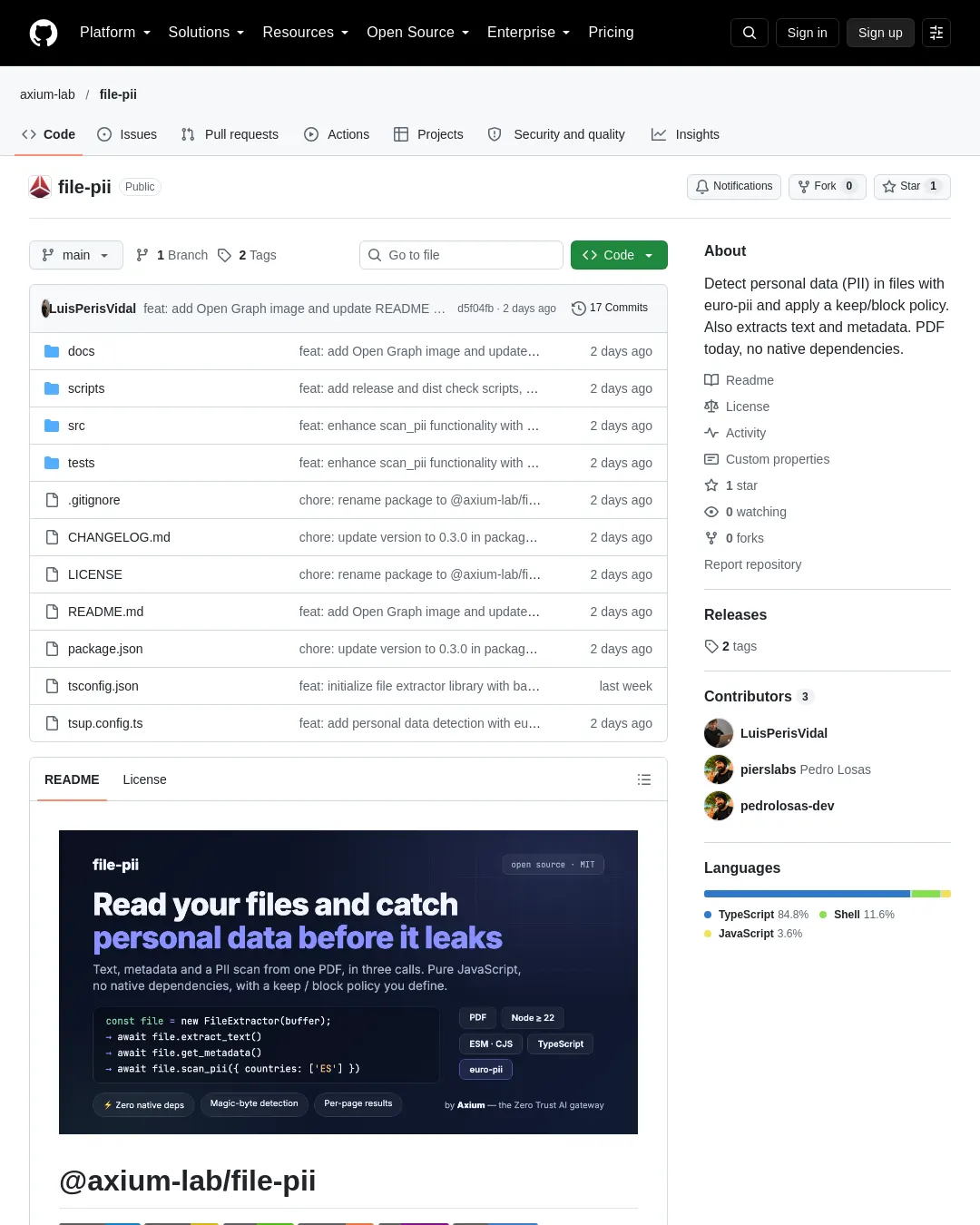 원문 캡처 · github.com