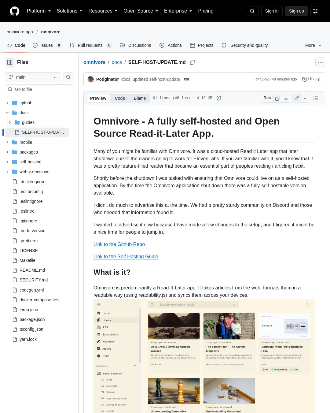 원문 캡처 · github.com