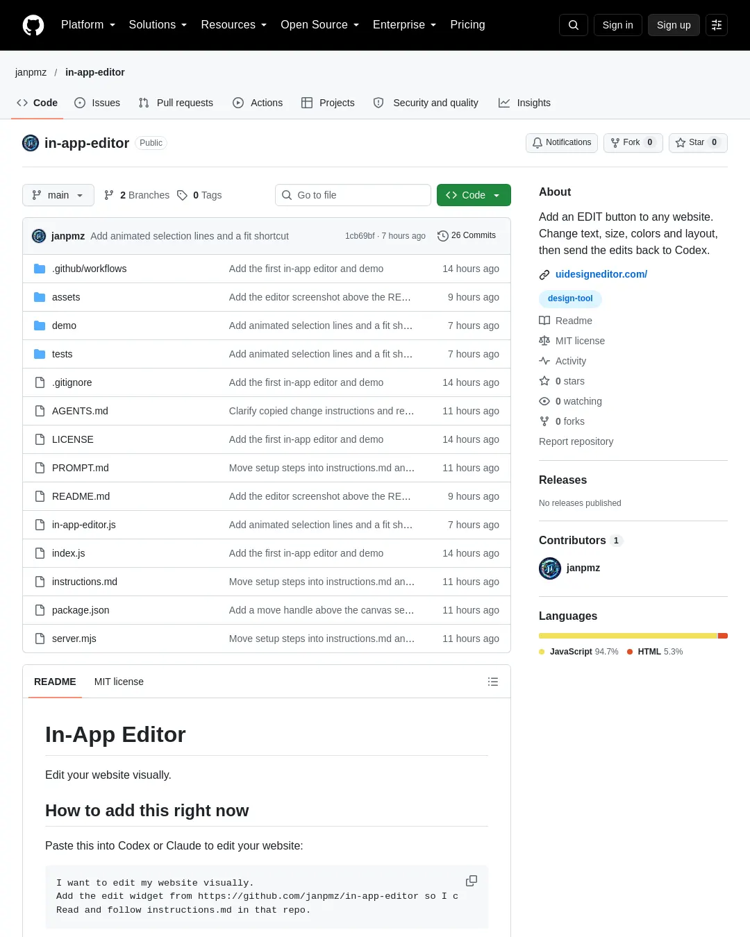원문 캡처 · github.com