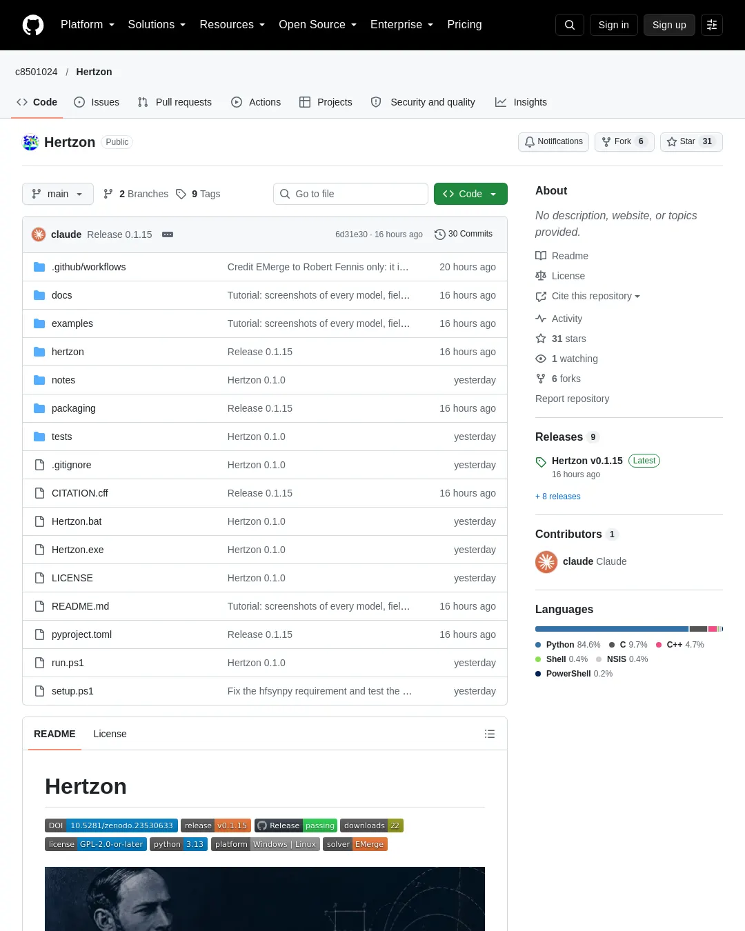 원문 캡처 · github.com