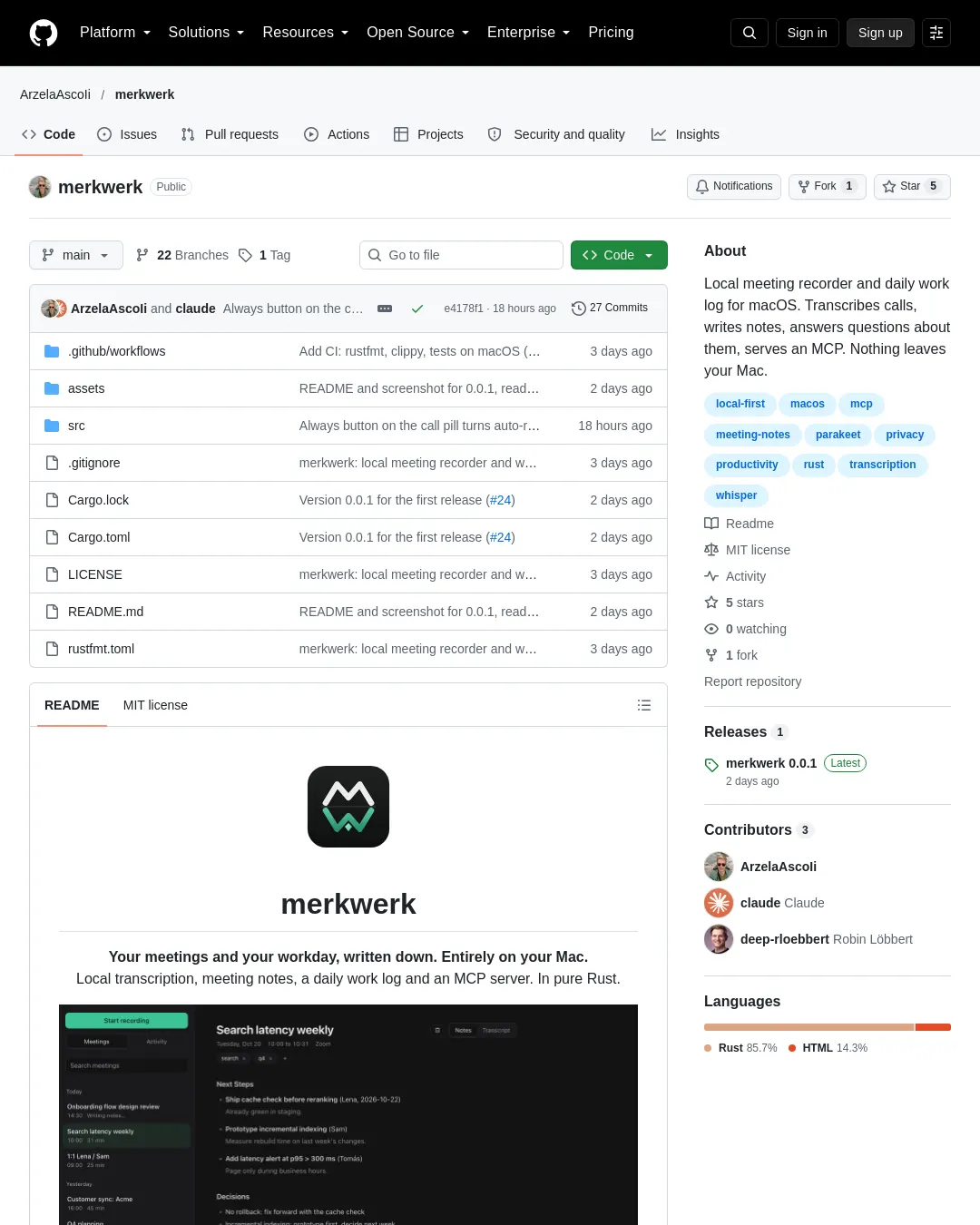 원문 캡처 · github.com