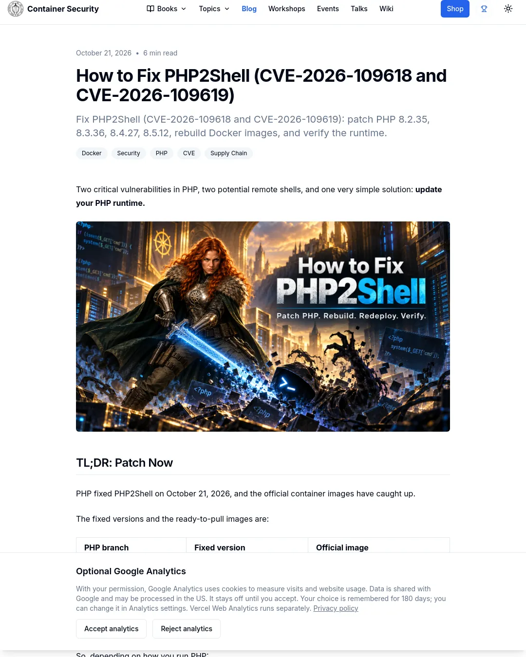 원문 캡처 · containersecurity.dev