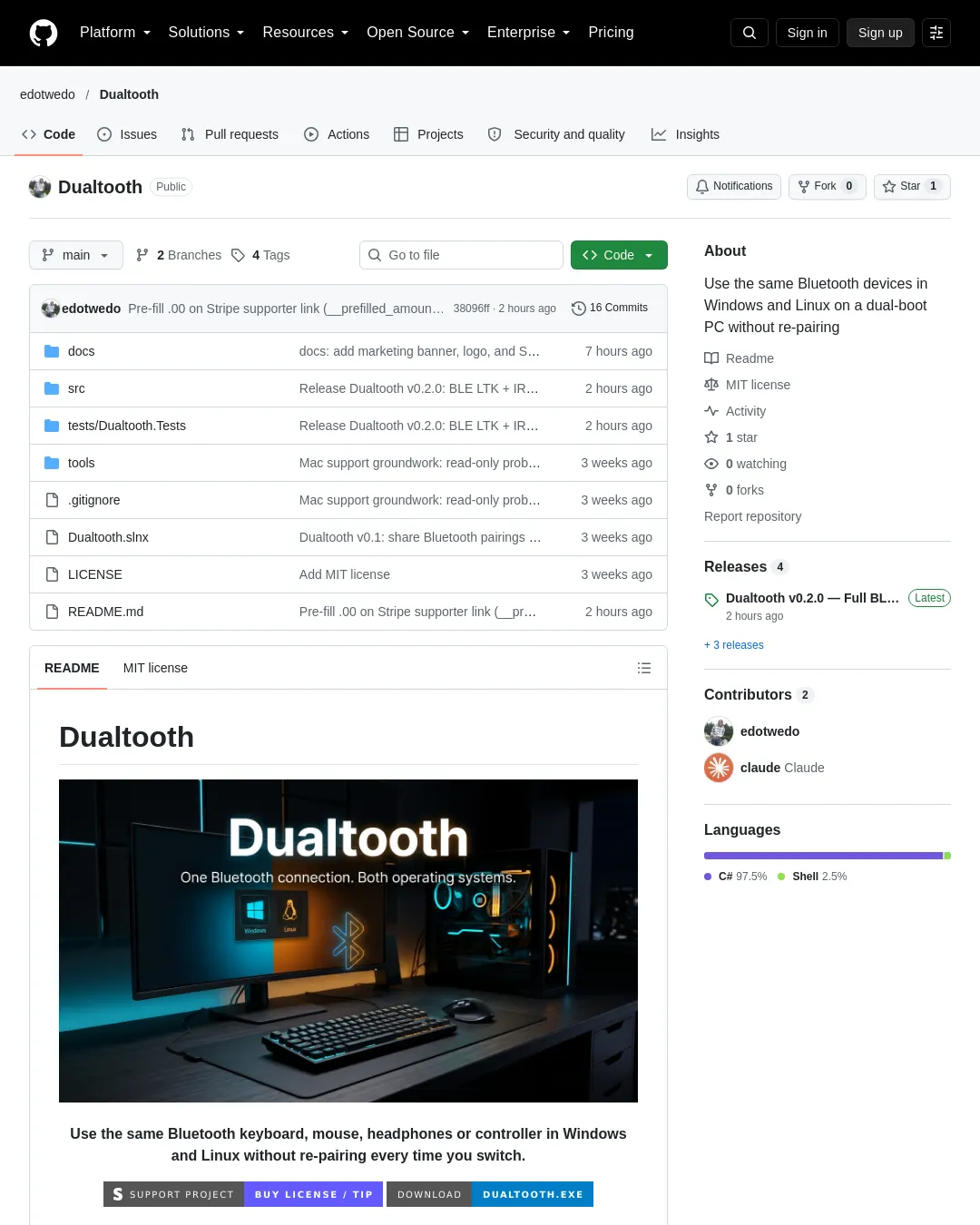 원문 캡처 · github.com