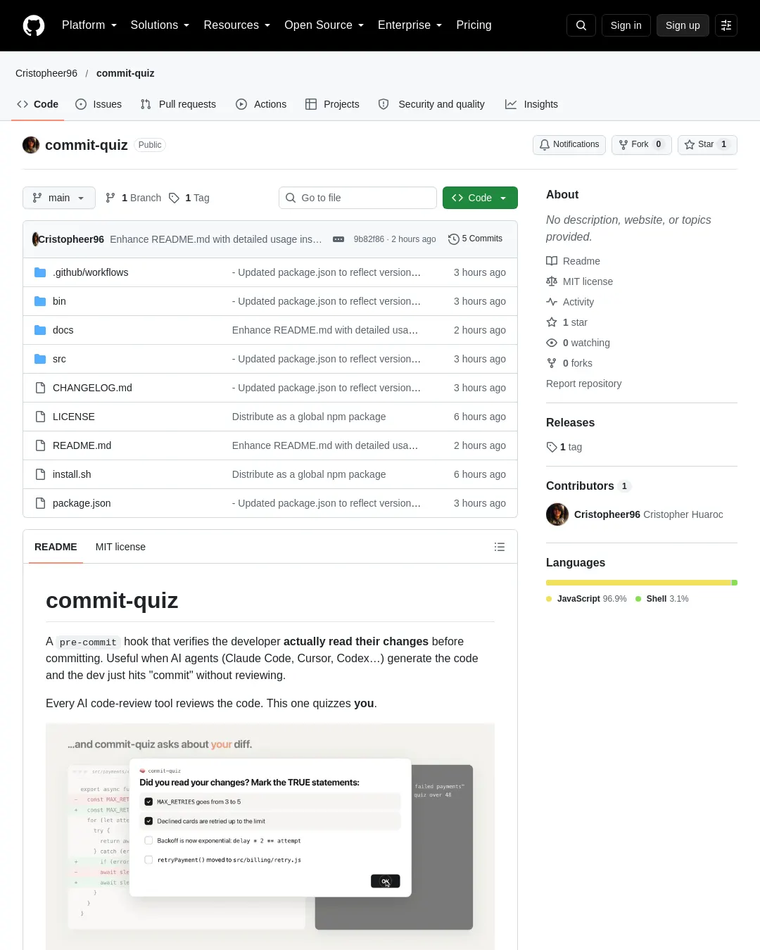 원문 캡처 · github.com