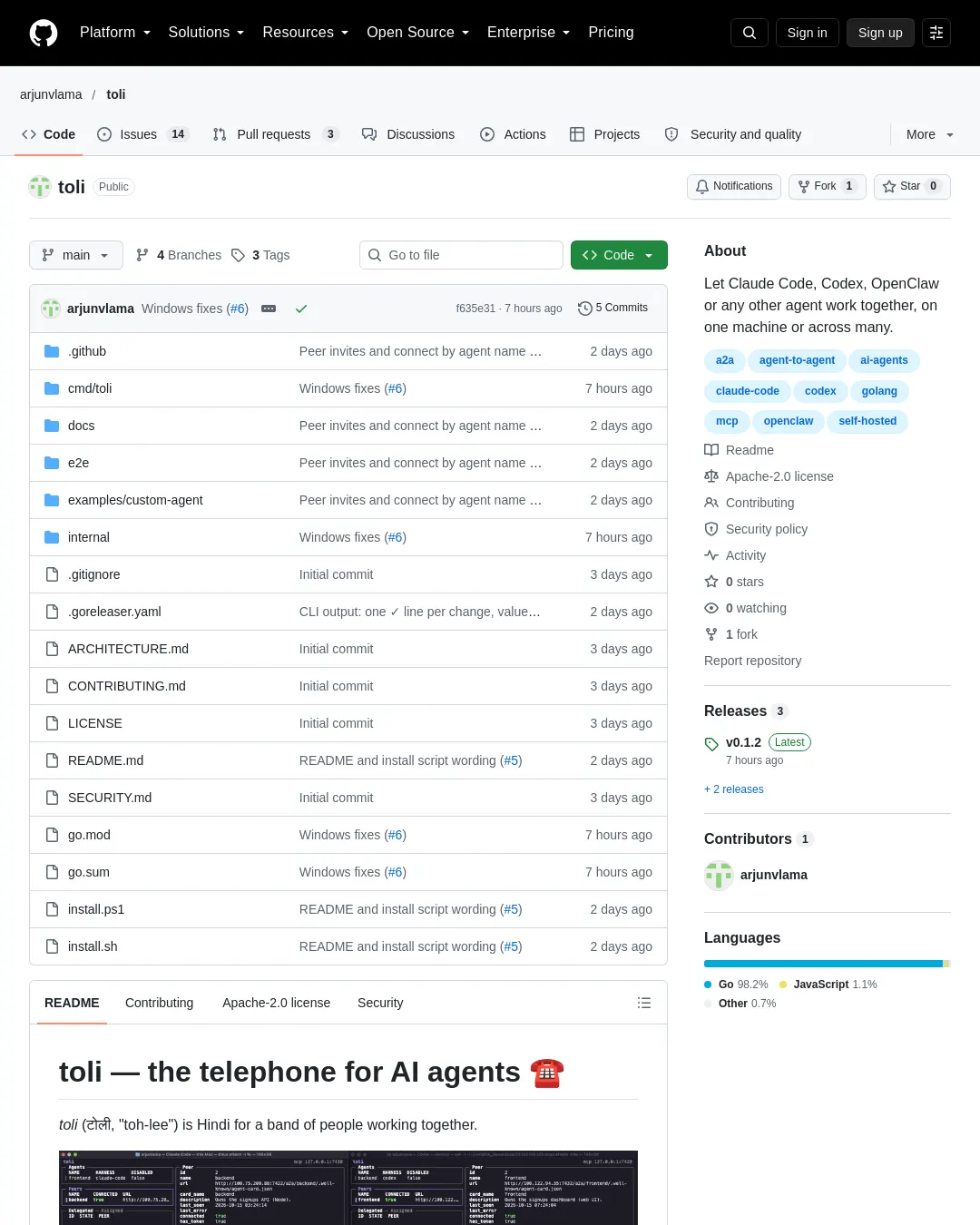 원문 캡처 · github.com
