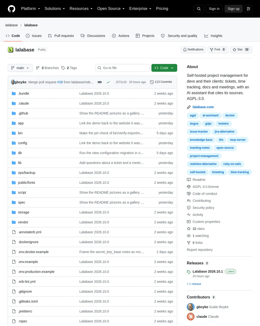 원문 캡처 · github.com