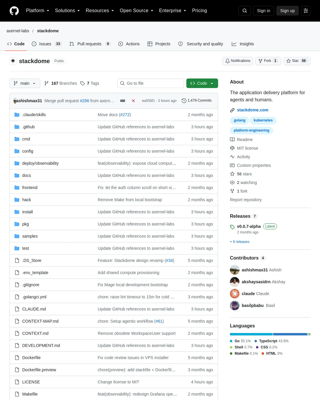 원문 캡처 · github.com