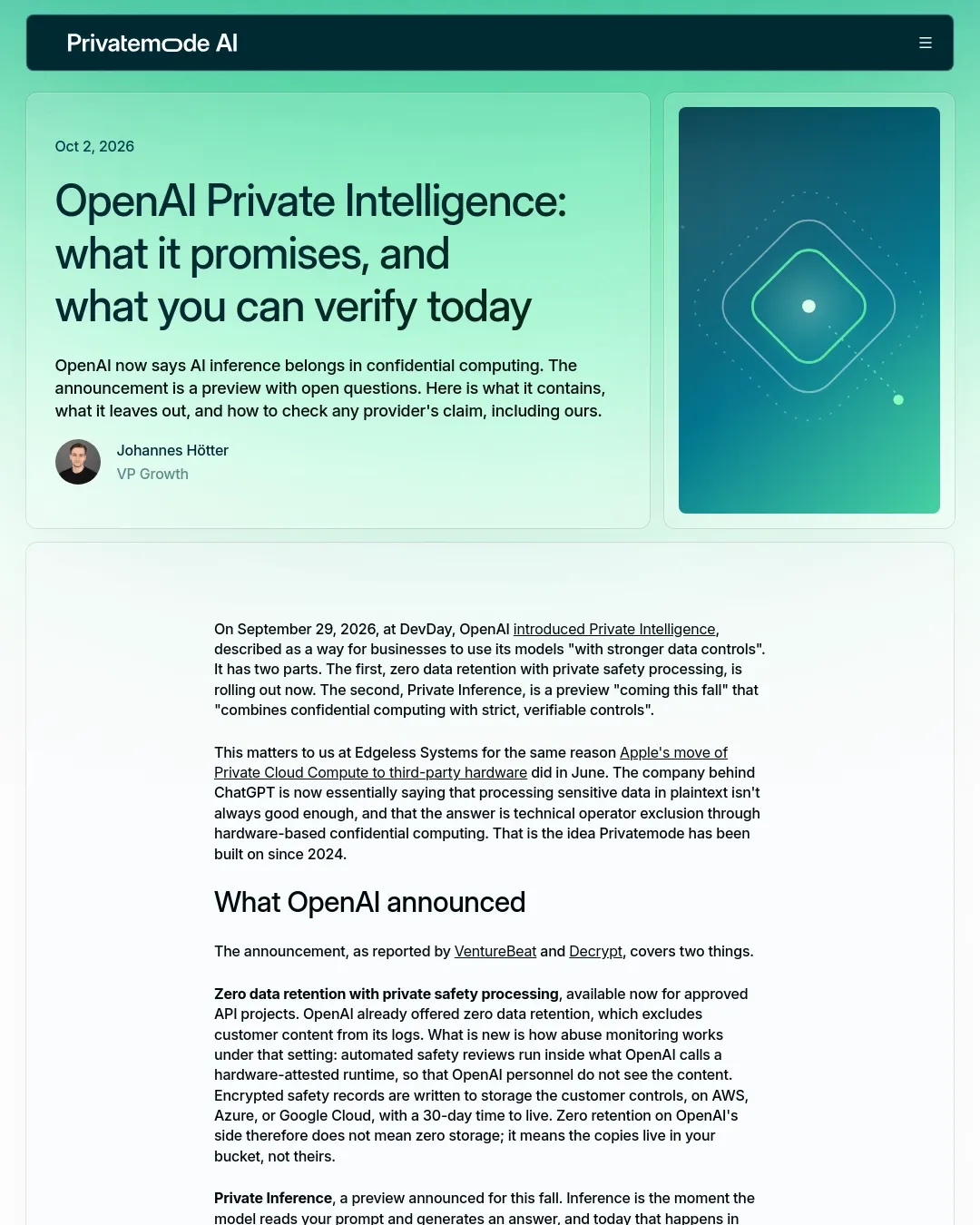원문 캡처 · privatemode.ai