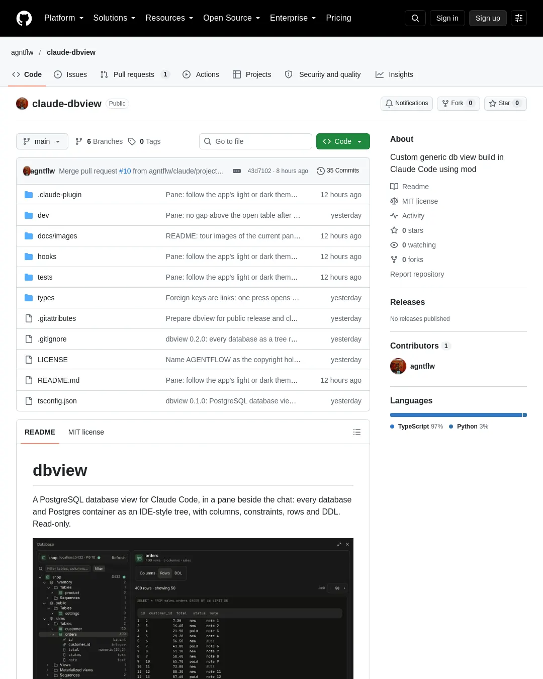 원문 캡처 · github.com
