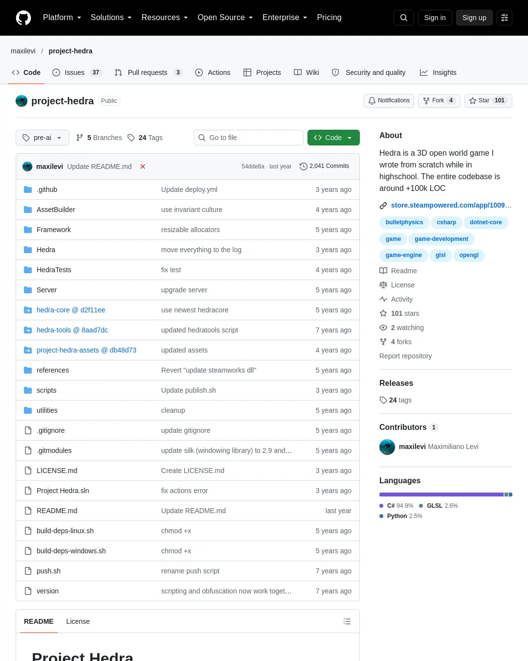 원문 캡처 · github.com