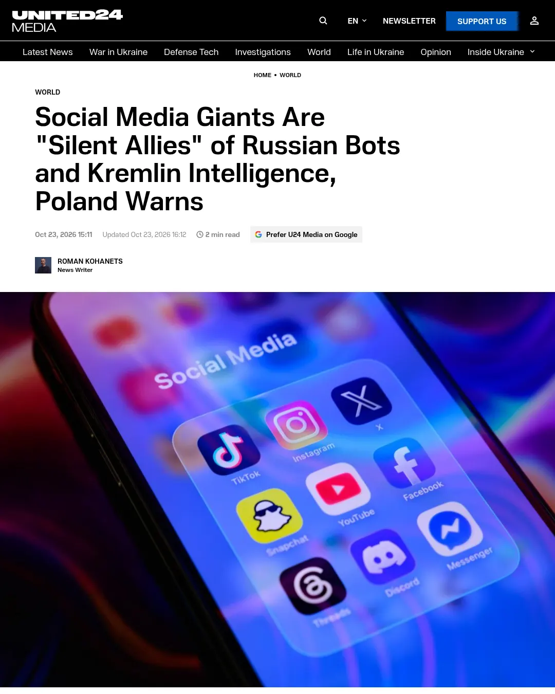 원문 캡처 · united24media.com