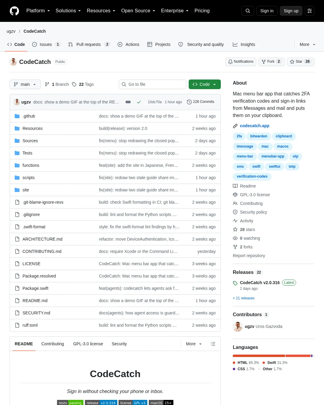 원문 캡처 · github.com