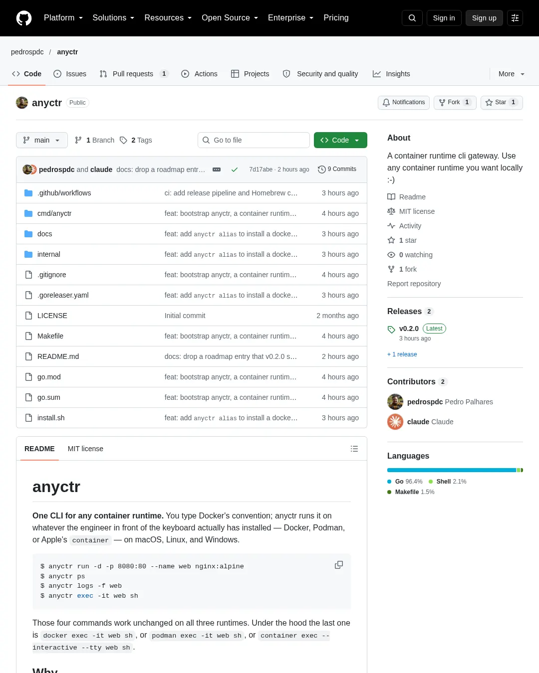 원문 캡처 · github.com