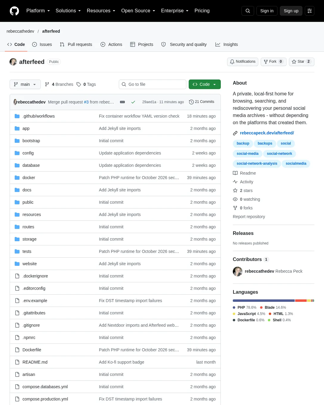 원문 캡처 · github.com