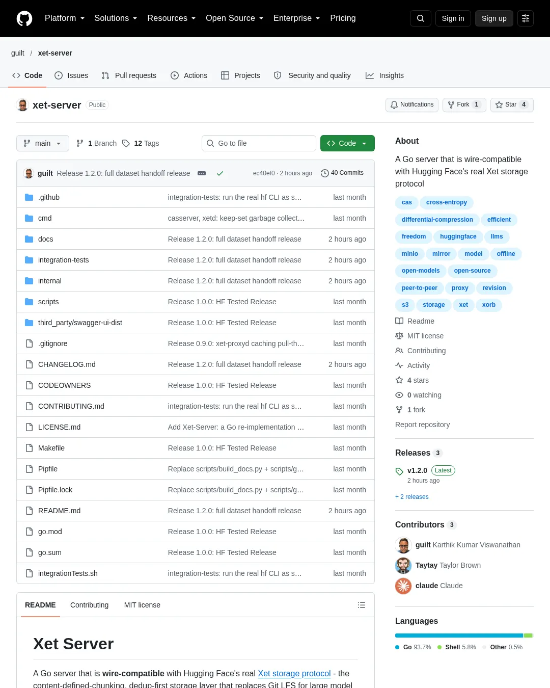 원문 캡처 · github.com