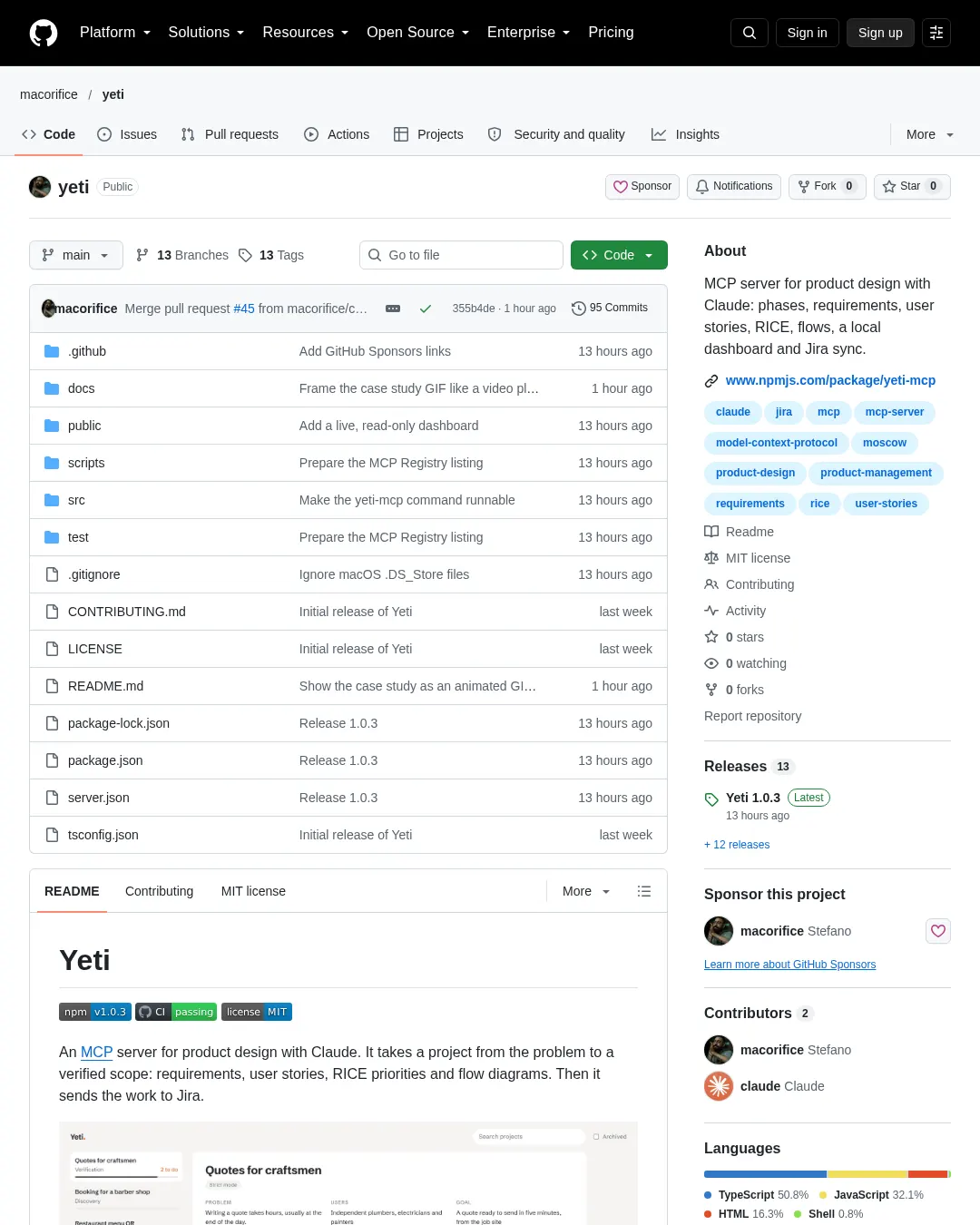 원문 캡처 · github.com