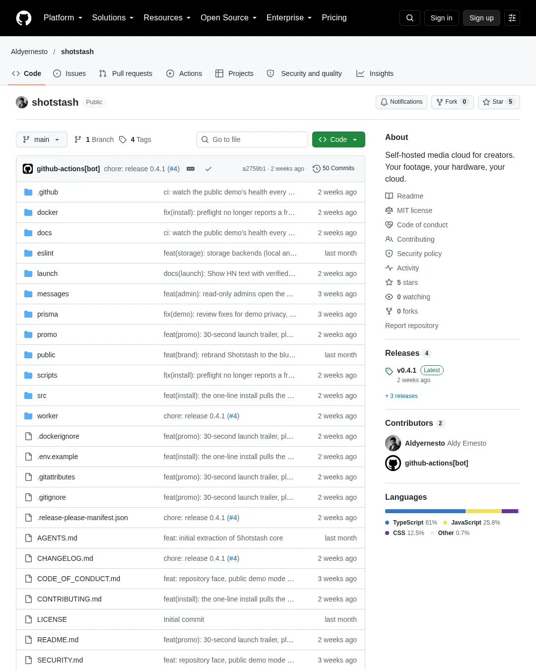 원문 캡처 · github.com