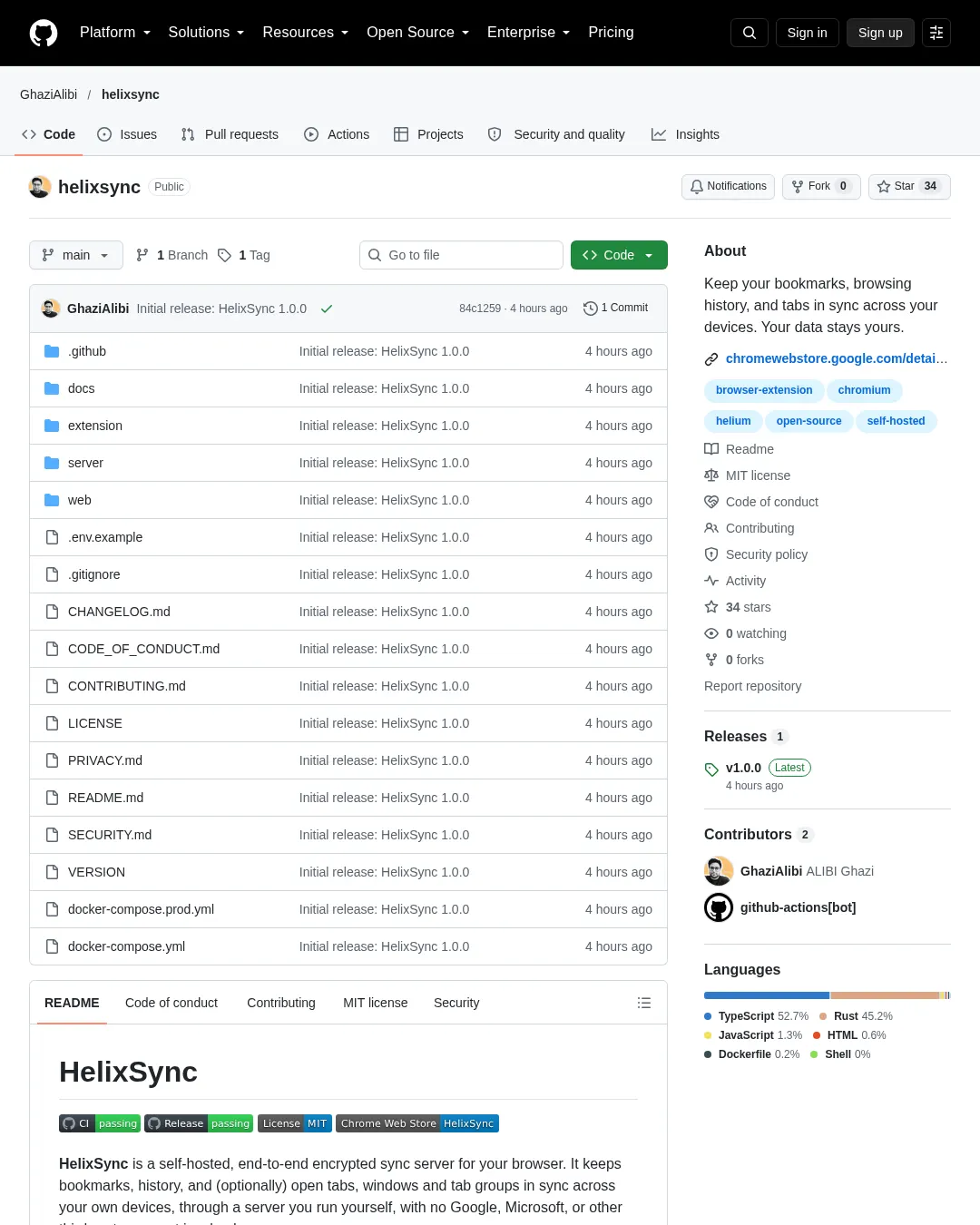 원문 캡처 · github.com