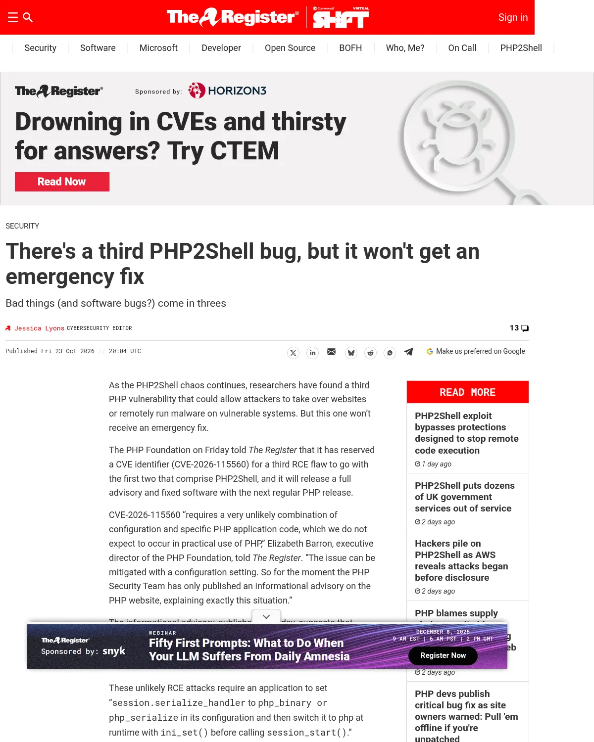 원문 캡처 · theregister.com