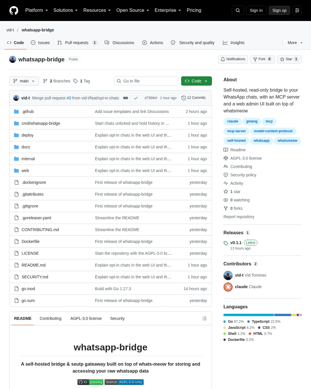 원문 캡처 · github.com