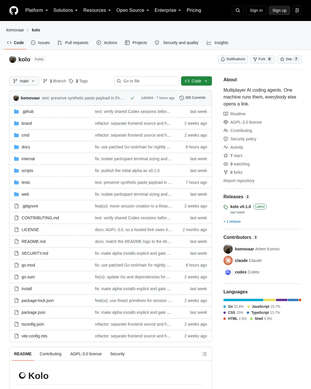 원문 캡처 · github.com