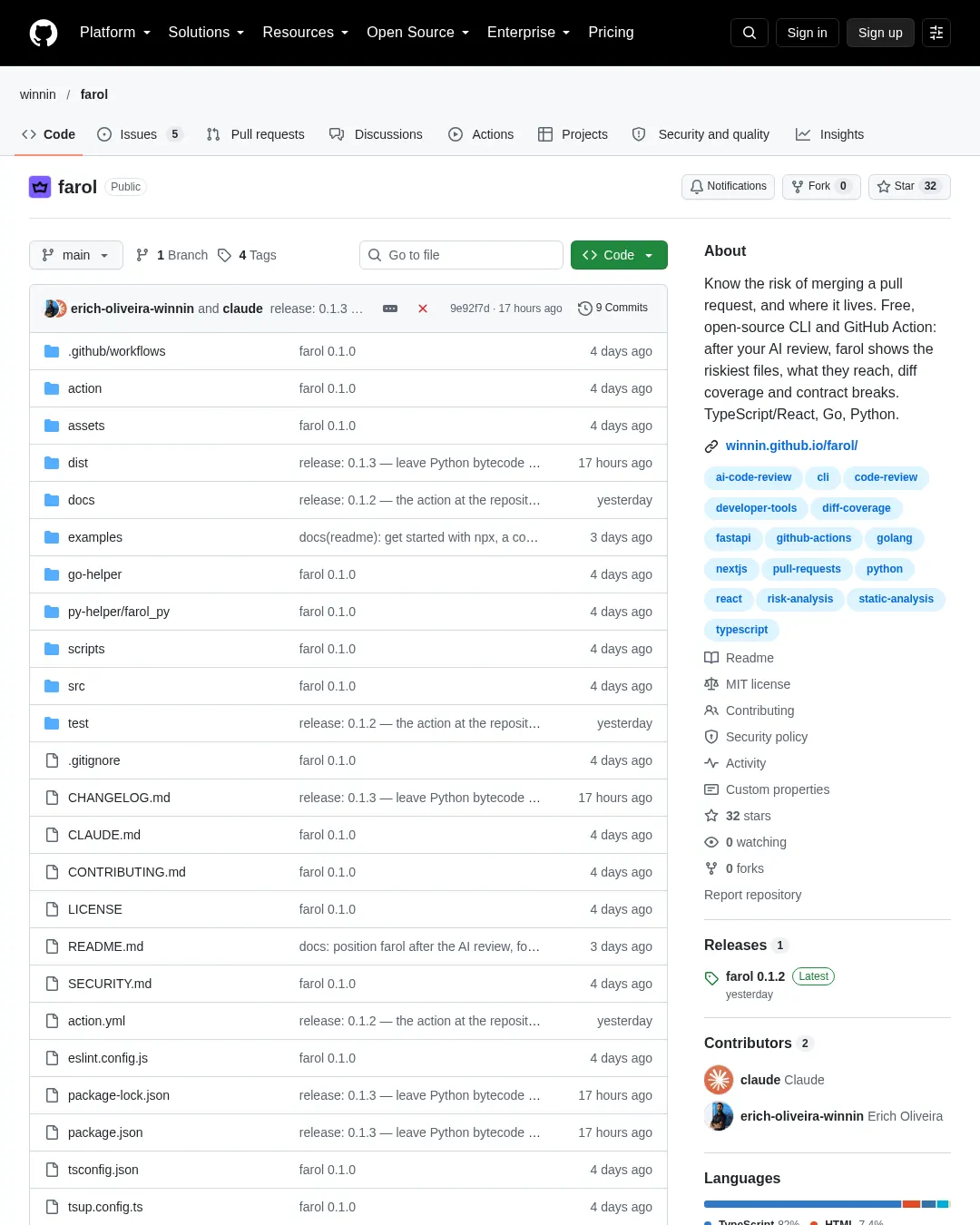원문 캡처 · github.com