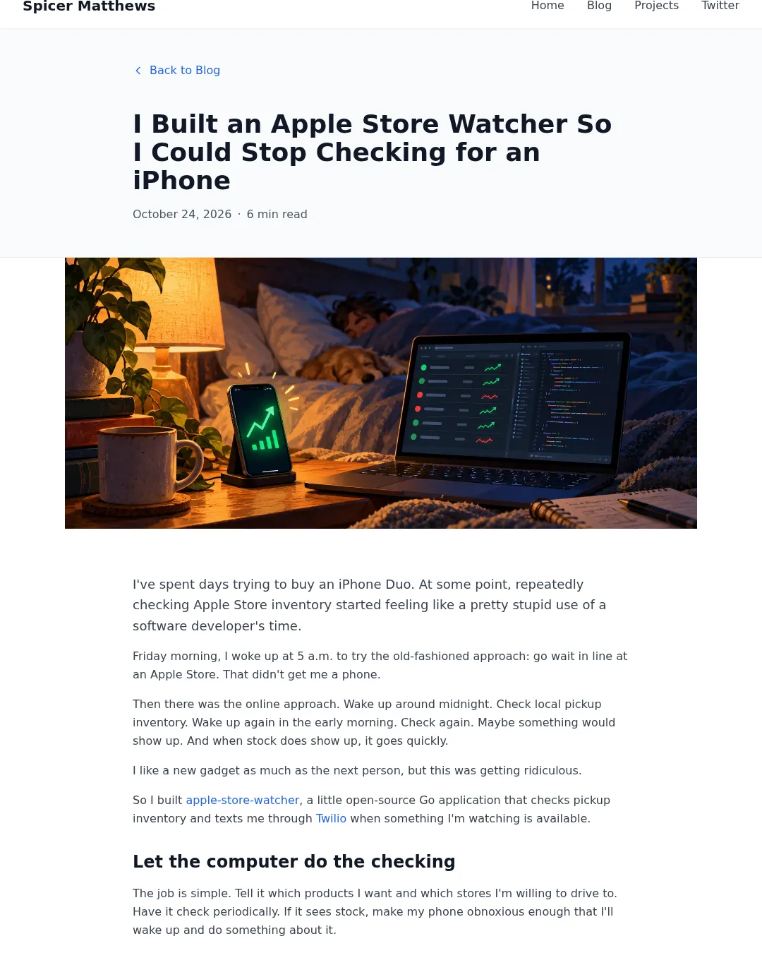 원문 캡처 · spicermatthews.com