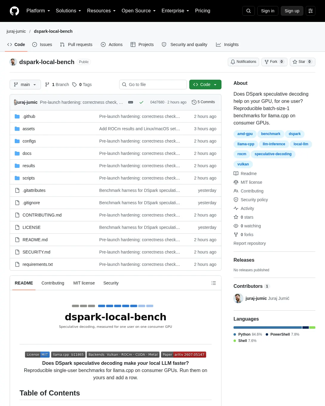 원문 캡처 · github.com
