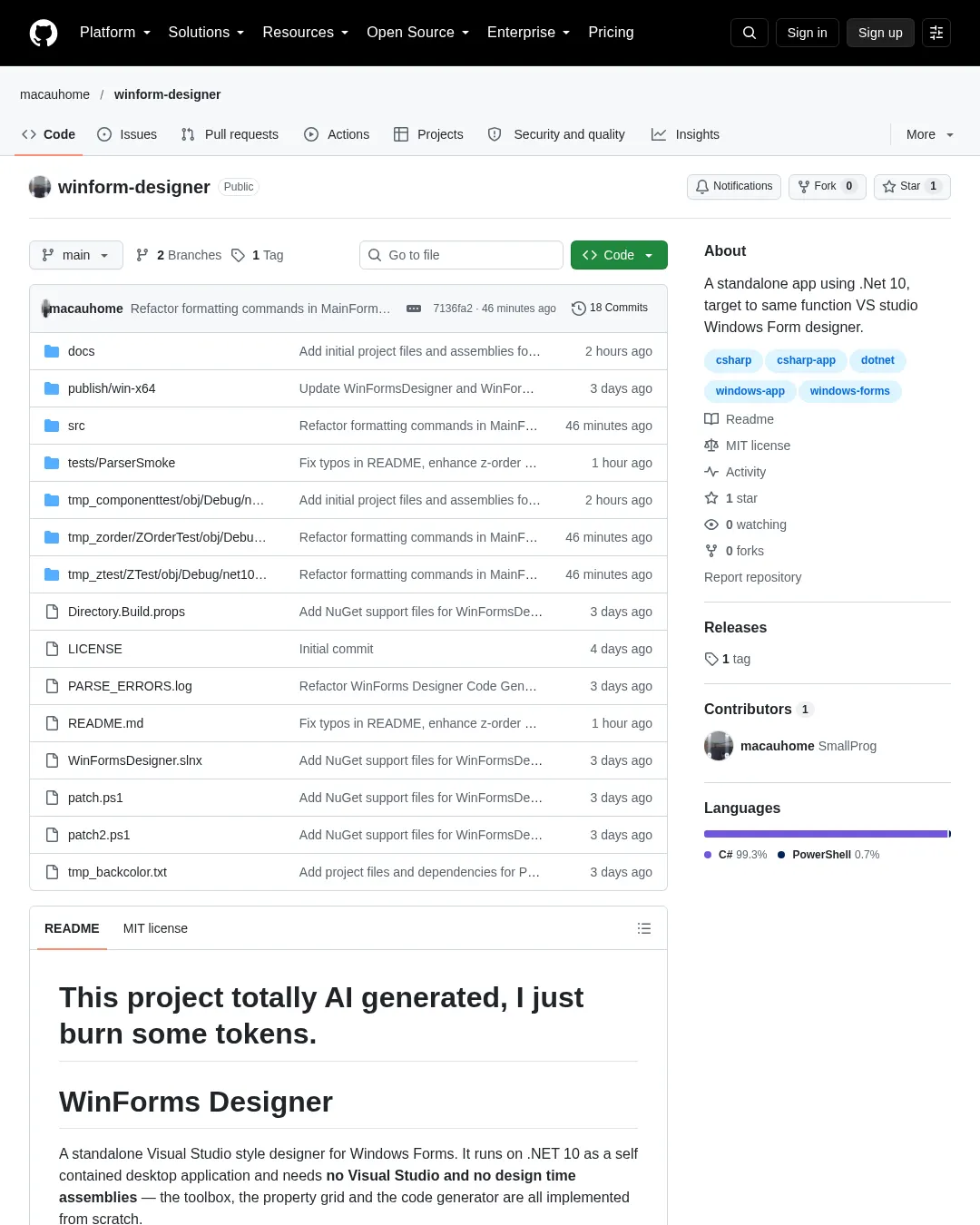 원문 캡처 · github.com