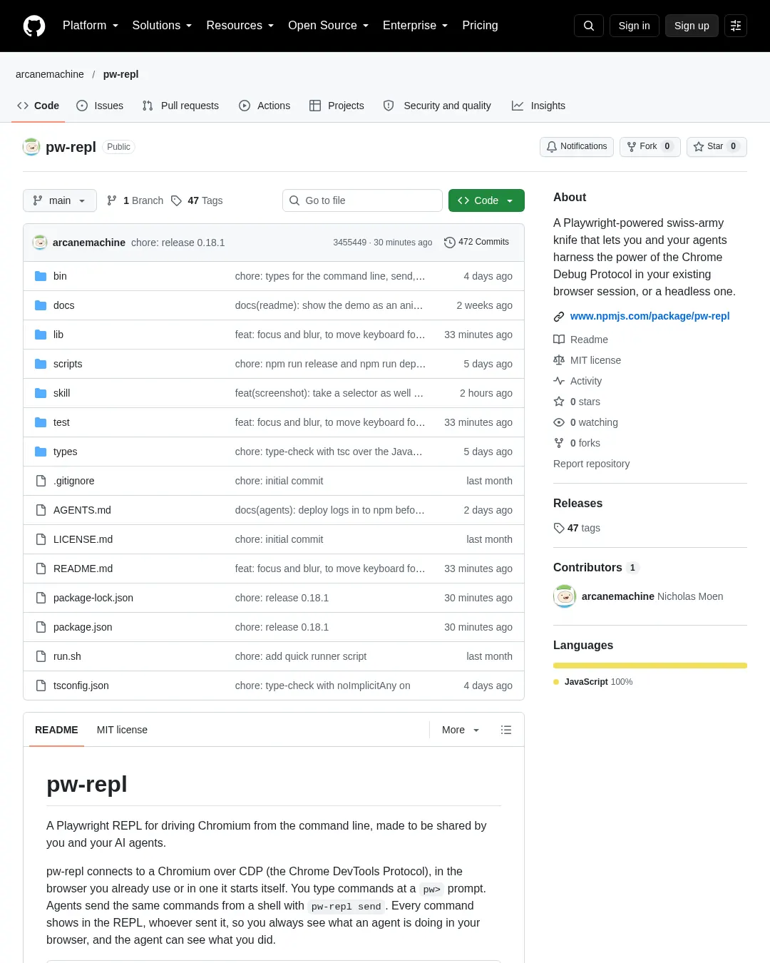 원문 캡처 · github.com