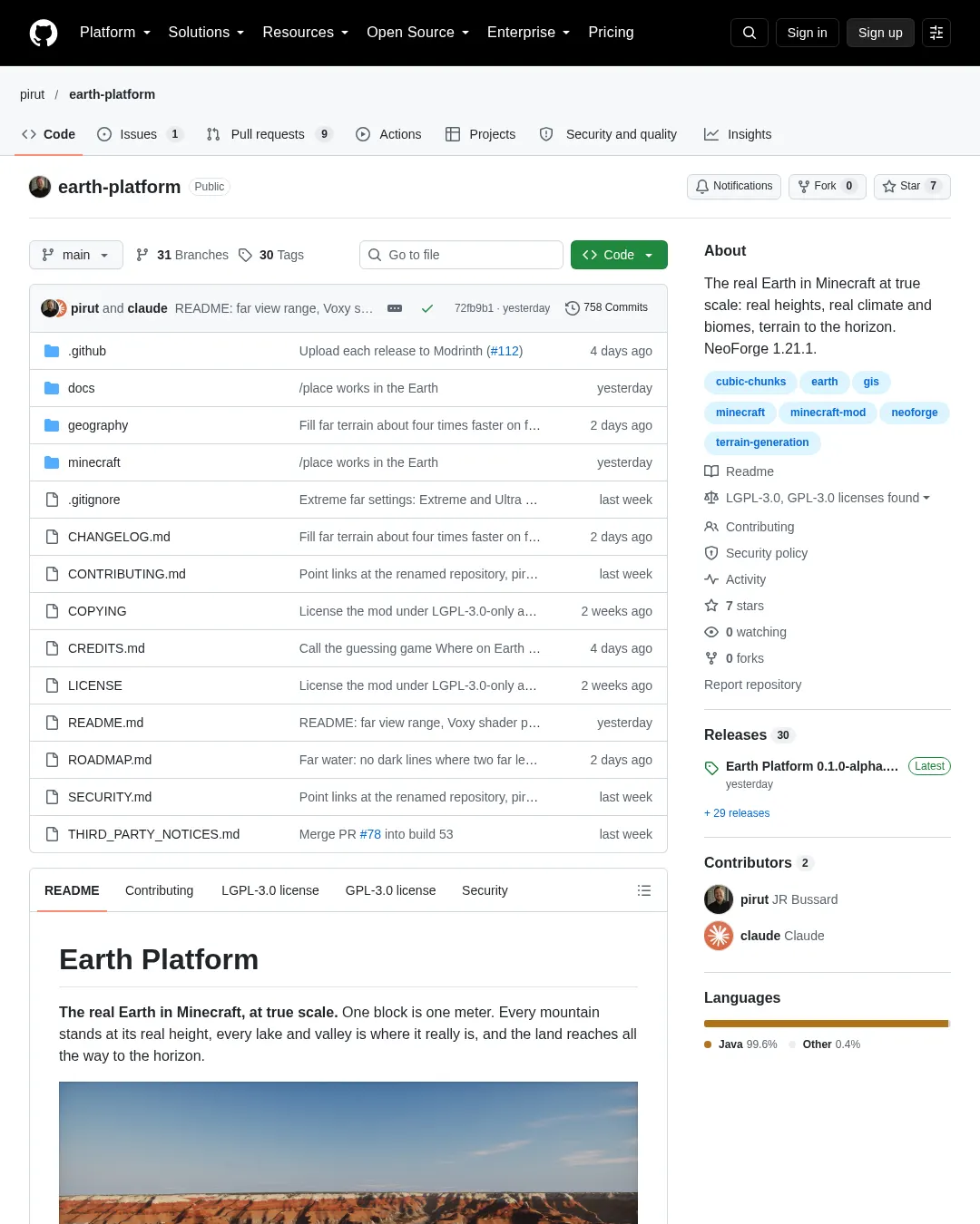 원문 캡처 · github.com