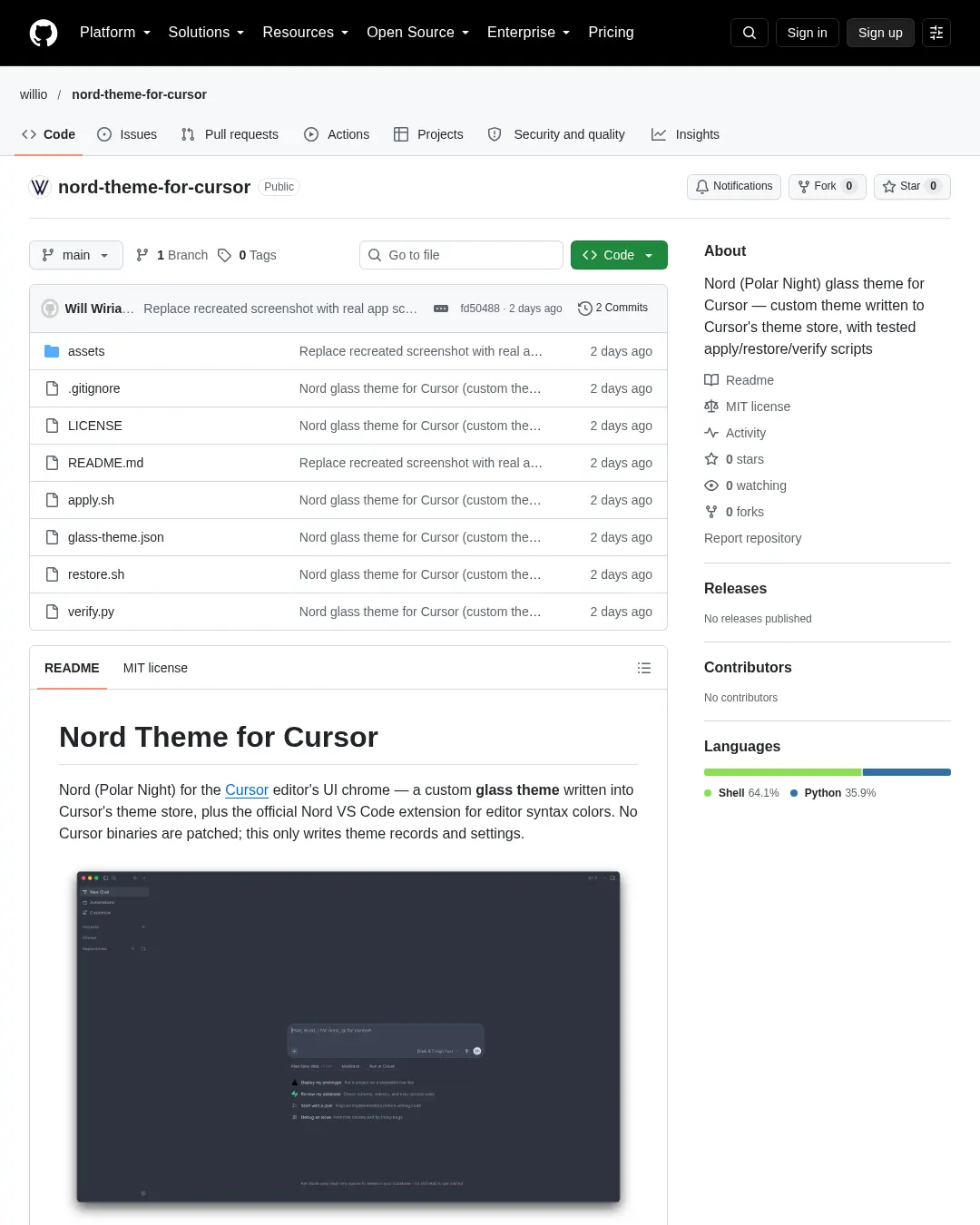 원문 캡처 · github.com